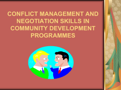 conflict and negotiation skills