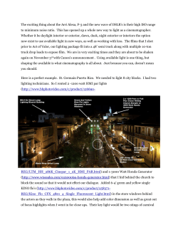 The exciting thing about the Arri Alexa, F