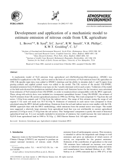 Development and application of a mechanistic model