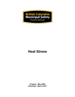 Heat Stress - BC Municipal Safety Association