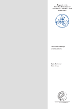 Mechanism Design and Intentions