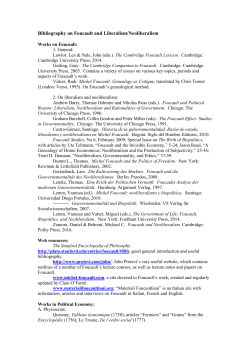 FoucaultBibliography - University of Warwick