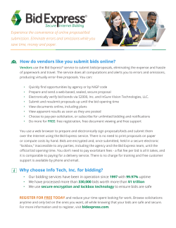 How do vendors like you submit bids online?