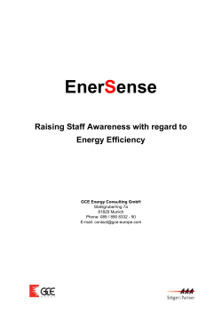 EnerSense Raising Staff Awareness with regard to Energy Efficiency