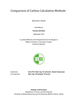 Comparison of carbon calculation methods