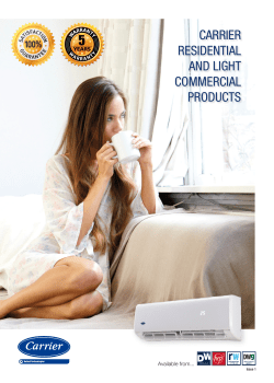 carrier residential and light commercial products