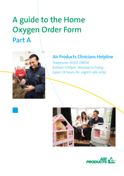 A guide to the Home Oxygen Order Form