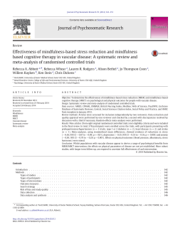 Effectiveness of mindfulness-based stress reduction and