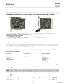 Low-Cost M Series Multifunction Data Acquisition