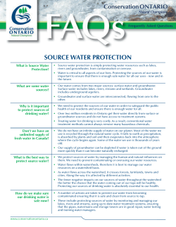 SourCe Water ProteCtion