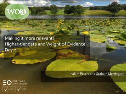 Making it more relevant! Higher-tier data and