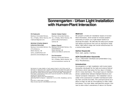 Sonnengarten - Urban Light Installation with Human