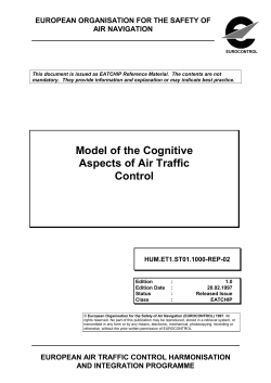 Model of the Cognitive Aspects of Air Traffic Control