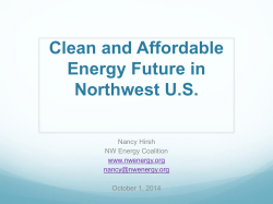 BC Presentation - NW Energy Coalition