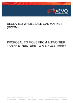 DWGM - Proposal to Move from a Two