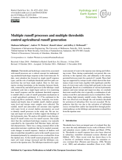 Multiple runoff processes and multiple thresholds control agricultural