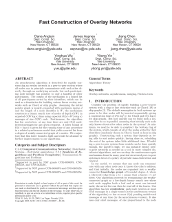 Fast Construction of Overlay Networks