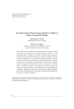 An Intervention Study Using Cognitive Conflict to