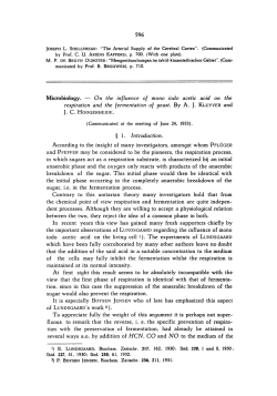 On the influence of mono iodo acetic acid on the respiration and the