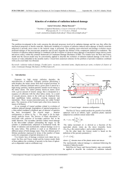 Kinetics of evolution of radiation induced damage