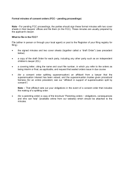 Formal minutes of consent orders