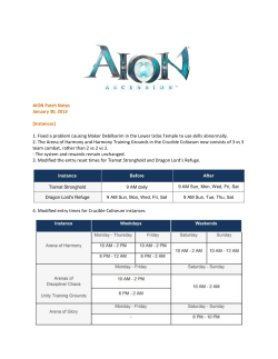 AION Patch Notes January 30, 2013 [Instances] 1. Fixed a problem