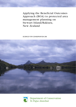 Applying the Beneficial Outcomes Approach (BOA)