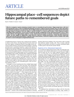 Hippocampal place-cell sequences depict future paths to