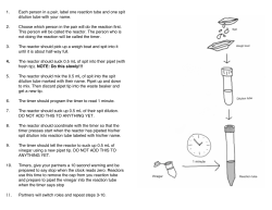 1. Each person in a pair, label one reaction tube