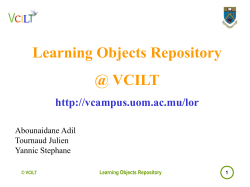 Learning Objects Repository @ VCILT