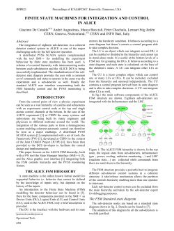 Finite State Machines for Integration and Control in ALICE