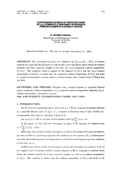 COMPACTLY UNIFORMLY INTEGRABLE RANDOM