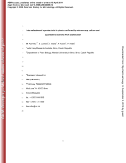 Internalisation of mycobacteria in plants confirmed