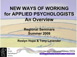 NEW WAYS OF WORKING Who is Everyone Applied