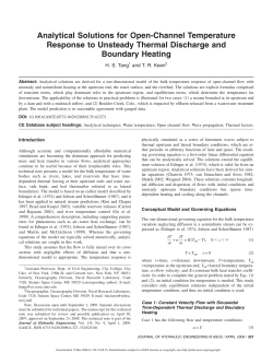 Analytical Solutions for Open-Channel Temperature Response to