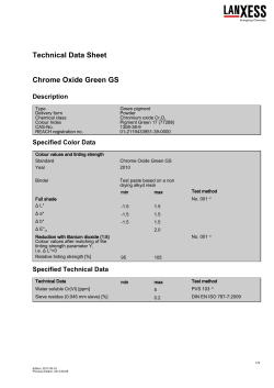 Technical Data Sheet Chrome Oxide Green GS