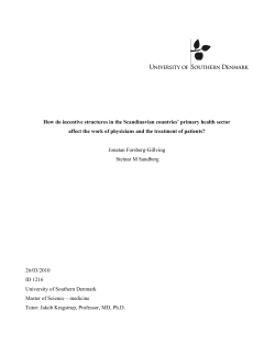 How do incentive structures in the Scandinavian countries` primary