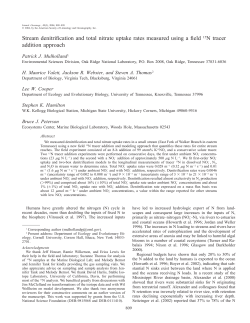 Stream denitrification and total nitrate uptake rates