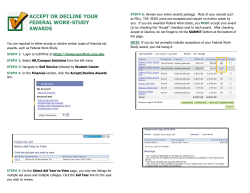 accept or decline your federal work-study awards