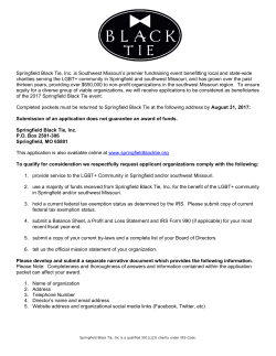 Springfield Black Tie, Inc. is Southwest Missouri`s premier