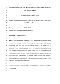Humus form, species assemblages and diets of Collembola in
