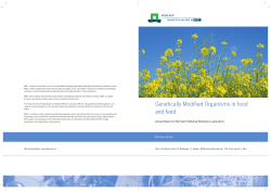 Genetically Modified Organisms in food and feed