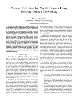Malware Detection for Mobile Devices Using Software