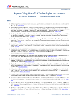Papers Citing Use of 2B Technologies Instruments