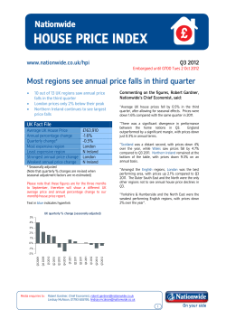 Most regions see annual price falls in third quarter