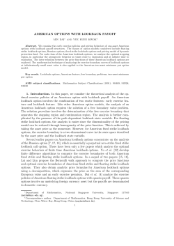 American options with lookback payoff