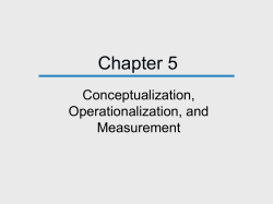 Chapter 5 Conceptualization, Operationalization, and Measurement
