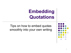 Options for Embedding Quotations