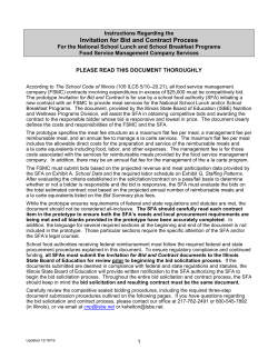 Instructions Regarding the Invitation for Bid and Contract Process for