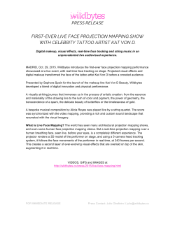 first-ever live face projection mapping show with